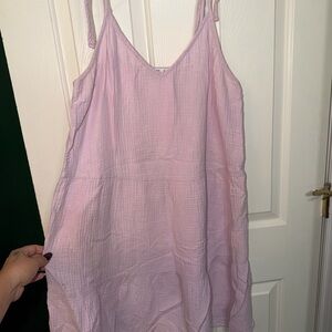 Women's Pink Sleeveless Nightgown